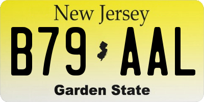 NJ license plate B79AAL