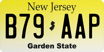 NJ license plate B79AAP