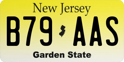 NJ license plate B79AAS