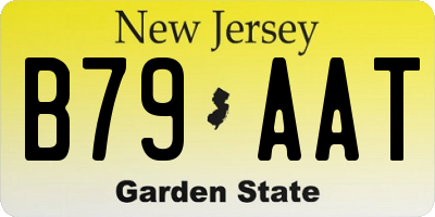 NJ license plate B79AAT