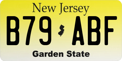 NJ license plate B79ABF