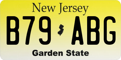 NJ license plate B79ABG