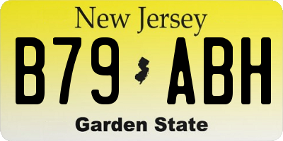 NJ license plate B79ABH
