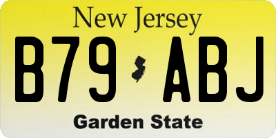NJ license plate B79ABJ