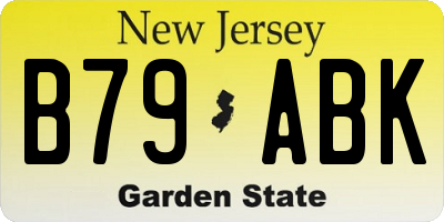 NJ license plate B79ABK