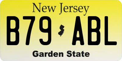 NJ license plate B79ABL