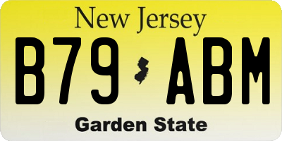 NJ license plate B79ABM