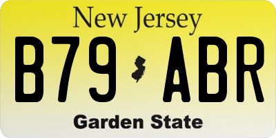 NJ license plate B79ABR