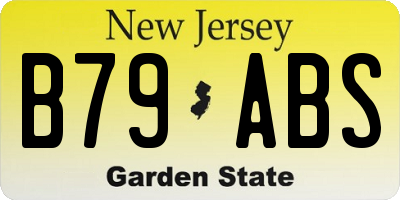 NJ license plate B79ABS