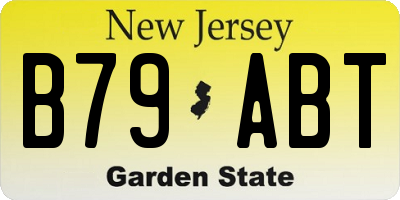 NJ license plate B79ABT