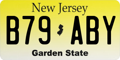 NJ license plate B79ABY