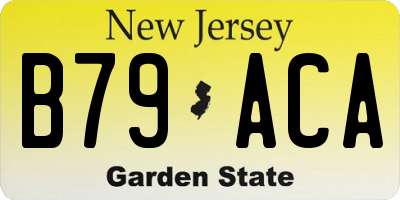 NJ license plate B79ACA