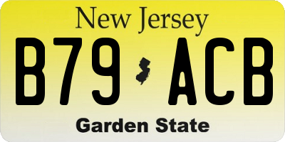 NJ license plate B79ACB
