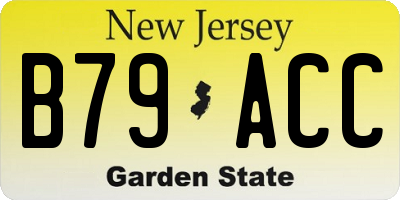 NJ license plate B79ACC