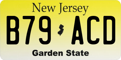 NJ license plate B79ACD