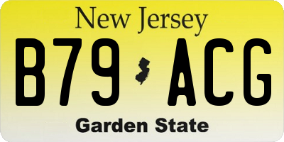 NJ license plate B79ACG