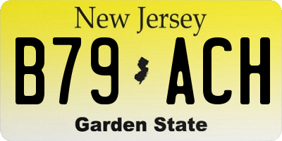 NJ license plate B79ACH