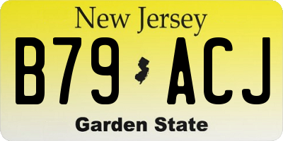 NJ license plate B79ACJ