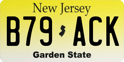 NJ license plate B79ACK