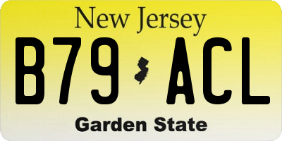 NJ license plate B79ACL