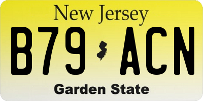 NJ license plate B79ACN