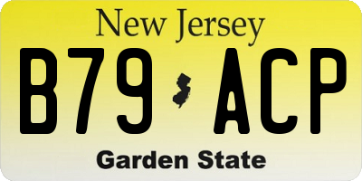 NJ license plate B79ACP