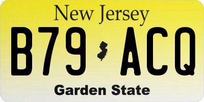 NJ license plate B79ACQ