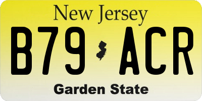 NJ license plate B79ACR