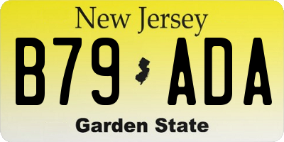 NJ license plate B79ADA