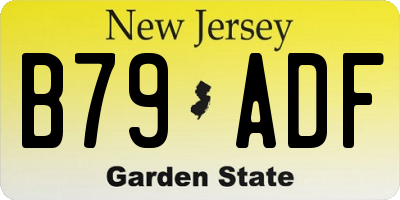 NJ license plate B79ADF