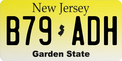 NJ license plate B79ADH