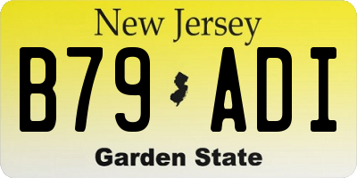 NJ license plate B79ADI