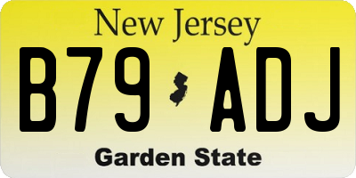 NJ license plate B79ADJ