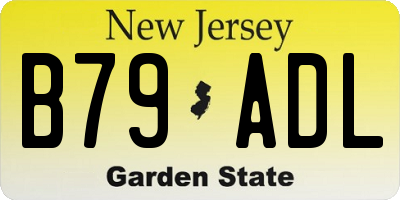 NJ license plate B79ADL