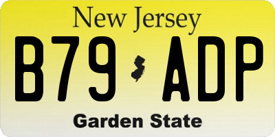 NJ license plate B79ADP