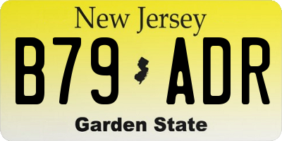 NJ license plate B79ADR