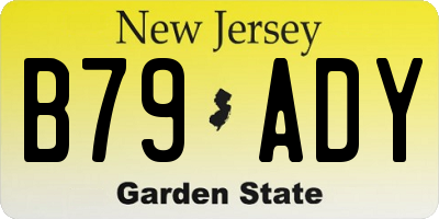 NJ license plate B79ADY