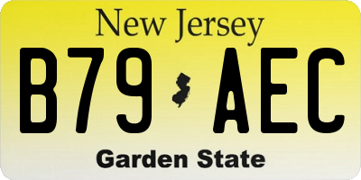 NJ license plate B79AEC