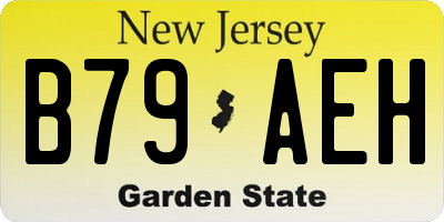 NJ license plate B79AEH