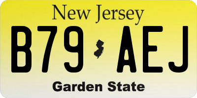 NJ license plate B79AEJ