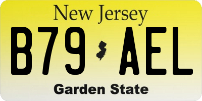 NJ license plate B79AEL