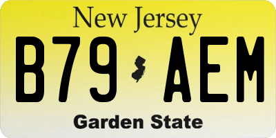 NJ license plate B79AEM