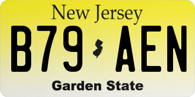NJ license plate B79AEN
