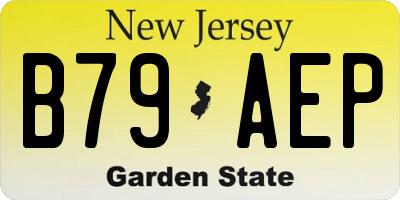 NJ license plate B79AEP