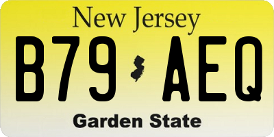NJ license plate B79AEQ