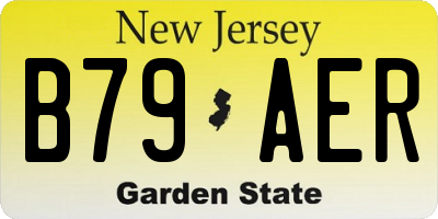 NJ license plate B79AER