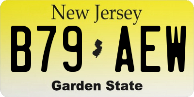 NJ license plate B79AEW