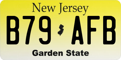 NJ license plate B79AFB