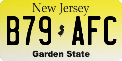 NJ license plate B79AFC
