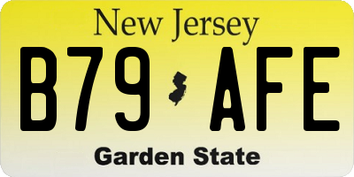 NJ license plate B79AFE